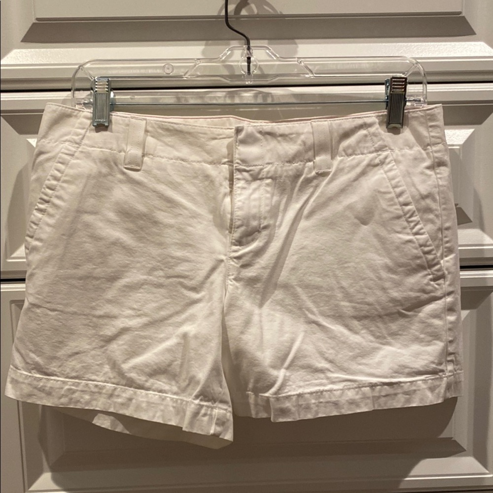 Lilly Pulitzer White Bermuda Shorts Classic Cotton Blend